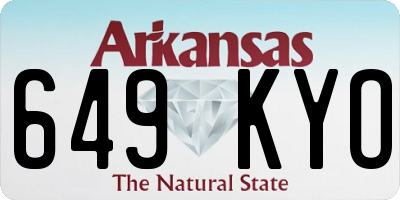 AR license plate 649KYO