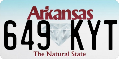 AR license plate 649KYT