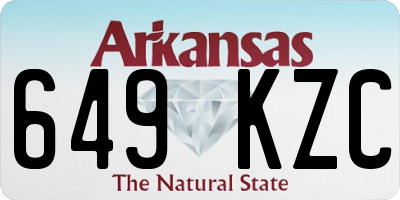 AR license plate 649KZC