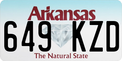 AR license plate 649KZD