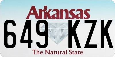 AR license plate 649KZK