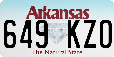 AR license plate 649KZO