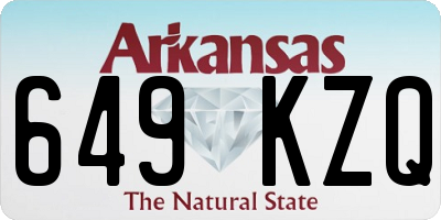 AR license plate 649KZQ