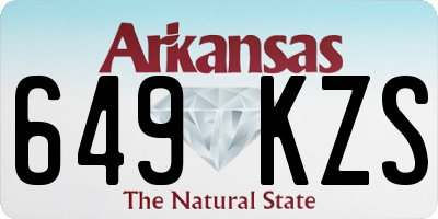AR license plate 649KZS
