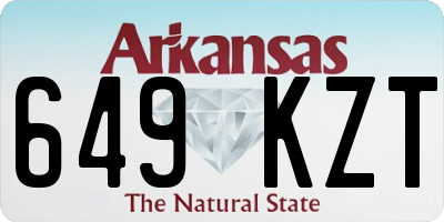 AR license plate 649KZT