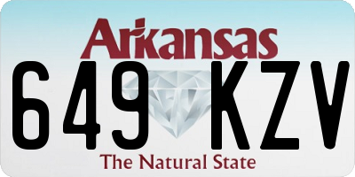 AR license plate 649KZV