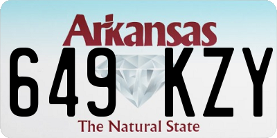 AR license plate 649KZY