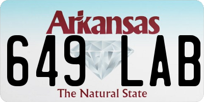 AR license plate 649LAB