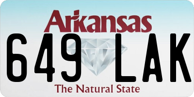 AR license plate 649LAK