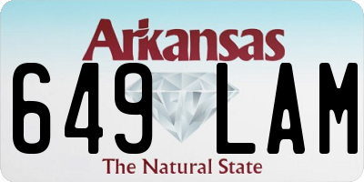 AR license plate 649LAM