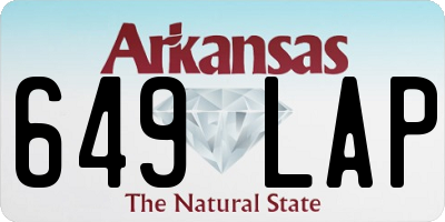 AR license plate 649LAP