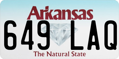 AR license plate 649LAQ