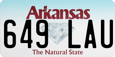 AR license plate 649LAU