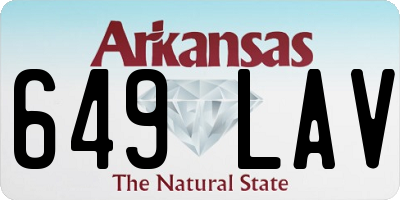 AR license plate 649LAV
