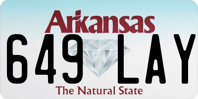 AR license plate 649LAY