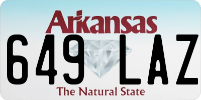 AR license plate 649LAZ