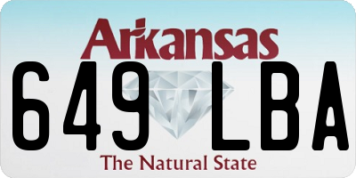 AR license plate 649LBA
