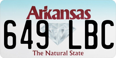 AR license plate 649LBC