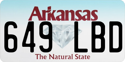 AR license plate 649LBD