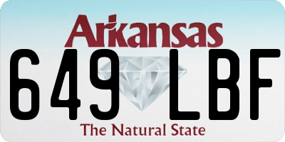 AR license plate 649LBF