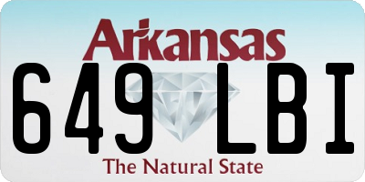 AR license plate 649LBI