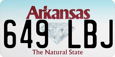 AR license plate 649LBJ