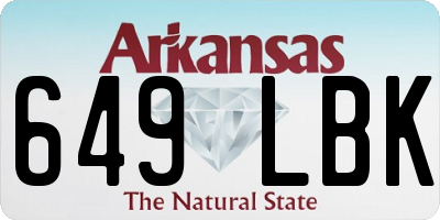 AR license plate 649LBK