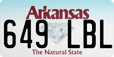 AR license plate 649LBL