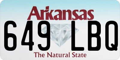 AR license plate 649LBQ