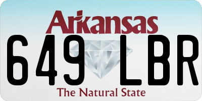 AR license plate 649LBR