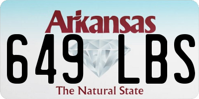 AR license plate 649LBS