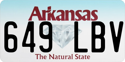 AR license plate 649LBV