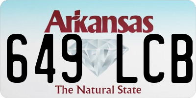AR license plate 649LCB
