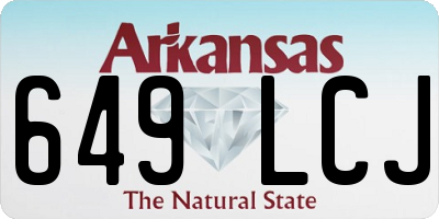 AR license plate 649LCJ