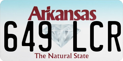 AR license plate 649LCR