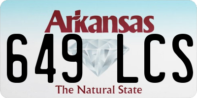AR license plate 649LCS