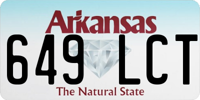 AR license plate 649LCT