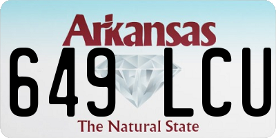 AR license plate 649LCU