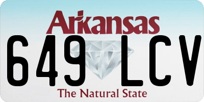 AR license plate 649LCV