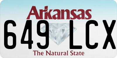 AR license plate 649LCX