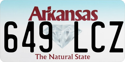 AR license plate 649LCZ