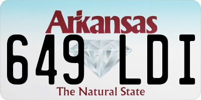AR license plate 649LDI