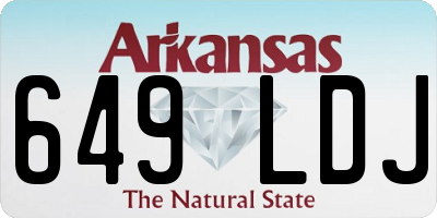 AR license plate 649LDJ