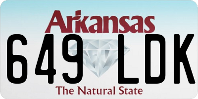 AR license plate 649LDK