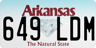 AR license plate 649LDM