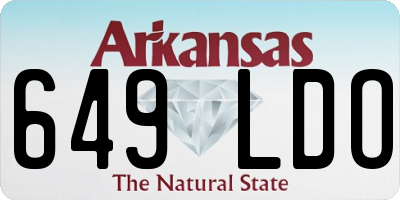 AR license plate 649LDO