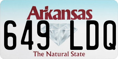 AR license plate 649LDQ