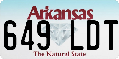 AR license plate 649LDT