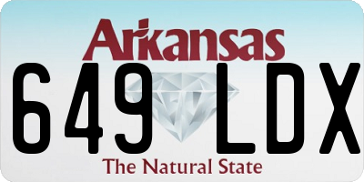 AR license plate 649LDX