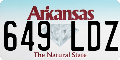 AR license plate 649LDZ